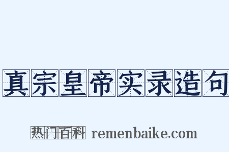 真宗皇帝实录造句是什么意思的图片